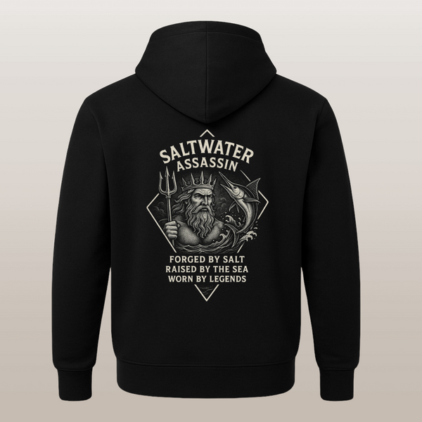 "Forged in Salt Hoodie  Saltwater Assassin"